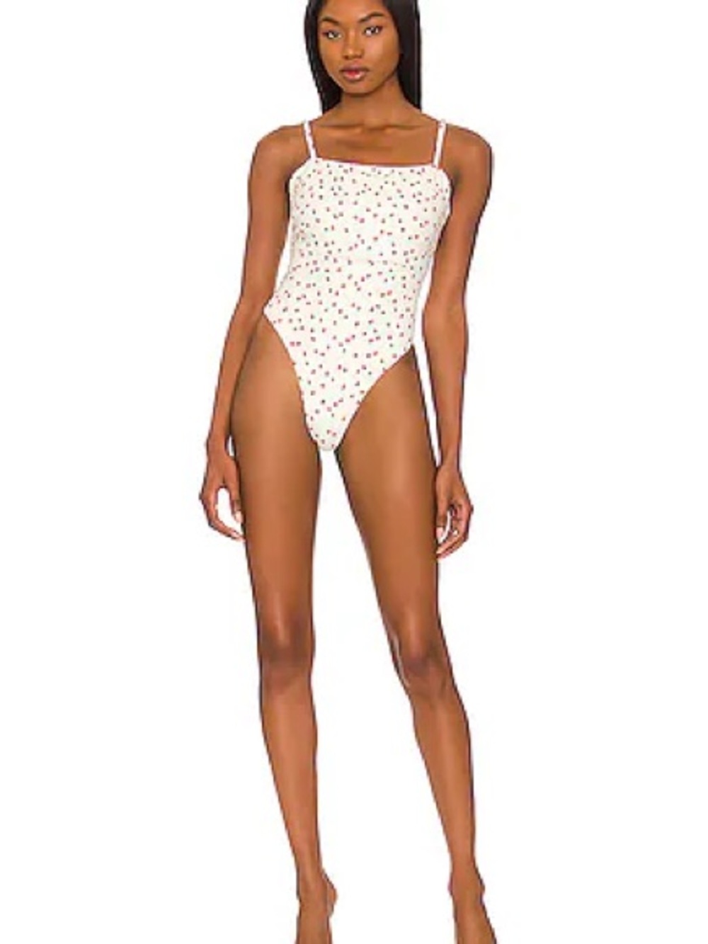 Frankie’s Bikinis x Gigi Hadid cherry one piece swim